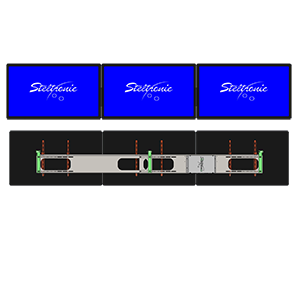 Steltronic Triple 50 Inch LCD Monitors